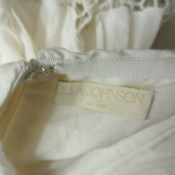 NEW Ulla Johnson Savannah Floral-lace Halterneck Dress In Ivory Size 8 #1489 - Picture 10 of 12